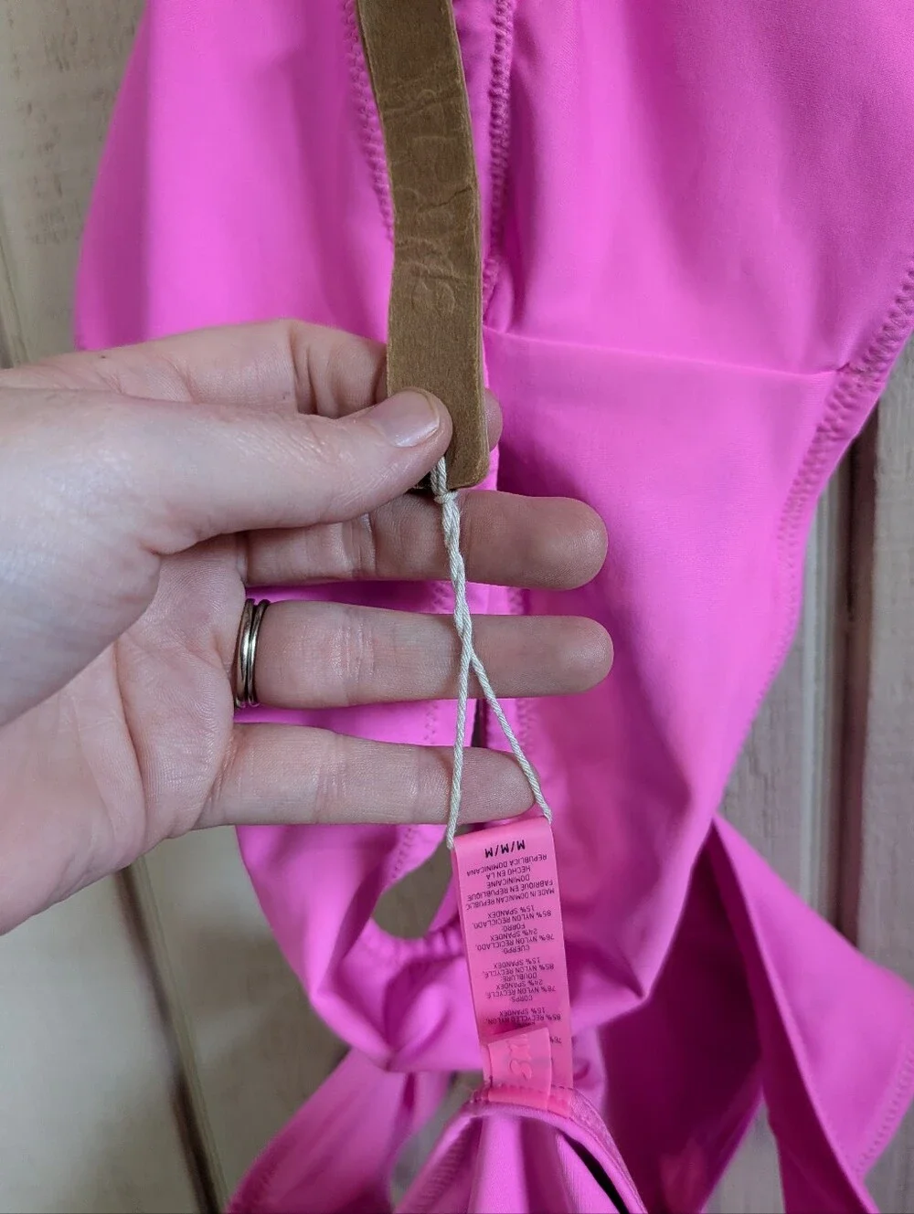 SKIMS Recycled Swim Cut Out Halter Neck Monokini Swimsuit Bikini Taffy Pink
